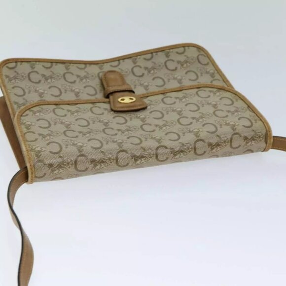 CELINE C Macadam Canvas Shoulder Bag Beige Auth - Picture 9 of 16